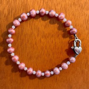 Freshwater Pearl & Sterling Silver Bracelet for small wrists